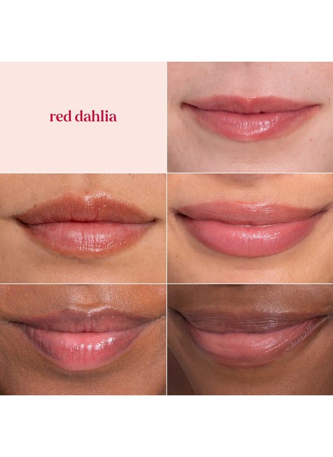 Lip Tint Balm with Long Lasting 2 in 1 Duo Tinted Balm Formula, Color Infused with Deeply Hydrating Shea Butter for a Natural Looking Buildable Finish, Fiery Red Dahlia (2-Pack)