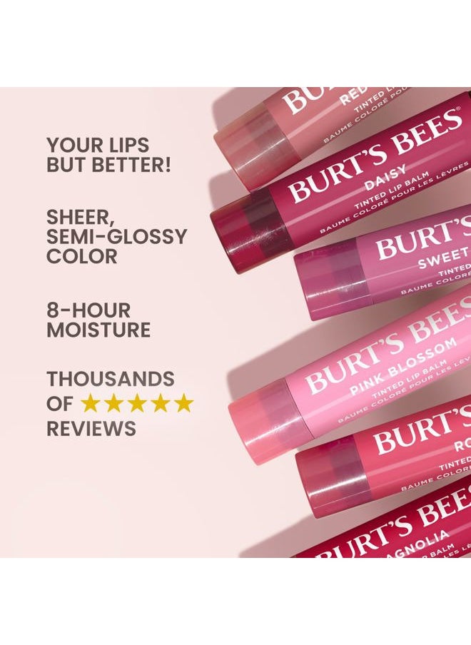 Lip Tint Balm with Long Lasting 2 in 1 Duo Tinted Balm Formula, Color Infused with Deeply Hydrating Shea Butter for a Natural Looking Buildable Finish, Fiery Red Dahlia (2-Pack)