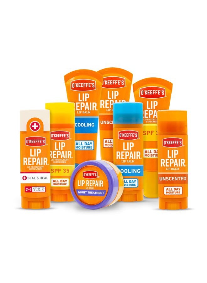 Lip Repair Unscented Lip Balm for Dry, Cracked Lips - Stick (1 Pack) - Moisturizer for Very Dry Lips