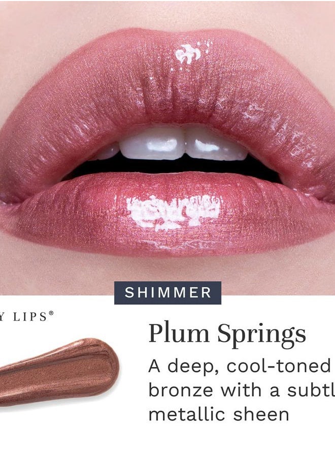 City Lips Plumping Lip Gloss Plum Springs - High-Shine Gloss for Fuller, Younger-Looking Lips | Hydrating & Smoothing Lip Treatment Hyaluronic Acid