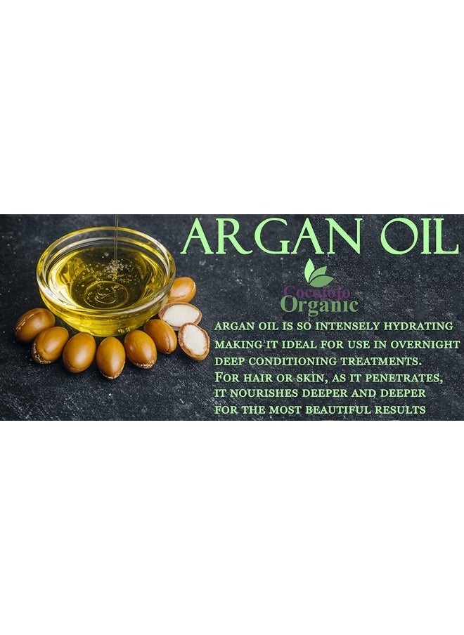 Argan Oil -Cold Pressed 16 oz Pure Natural Extra Virgin Unrefined Argan Moroccan Marrakesh Oil Moisturizer Hair Face Lips Body Scalp Skin Hair