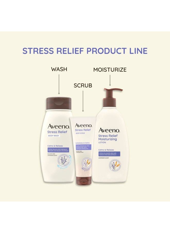 Stress Relief Moisturizing Body Lotion with Lavender Scent, to help you feel Calm and Relaxed, Hydrating Body Lotion for Dry Skin, 33 FL OZ