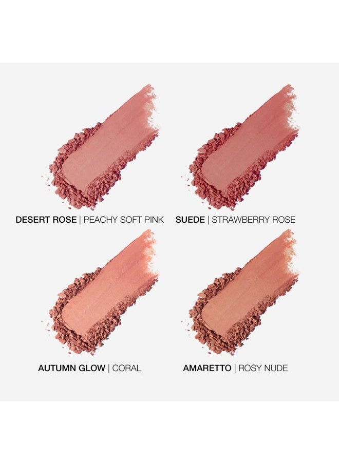 Compact Mineral Blush | Warm Dewy Glow | Non-Toxic and Paraben Free | Suitable for All Skin Types | Compact Case - 0.35-Ounce – Suede
