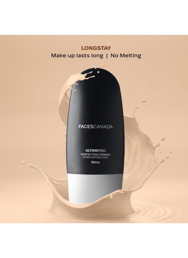 Ultime Pro Perfecting Face Primer | Lightweight & Pore Minimizing | Makes Makeup Long Lasting | Oil Free Matte Primer | 1.01 Fl oz (30ml)