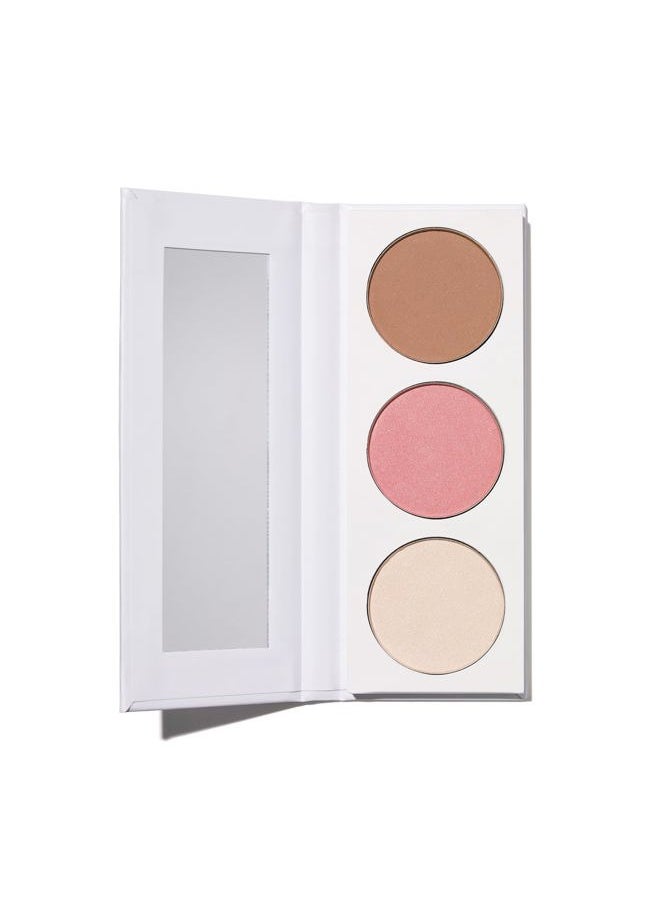 Power Palette Powder Face Trio, Face Powder Makeup Palette For A Sun-kissed Glow, Hydrates Skin, Vegan & Cruelty-free, Empowerment