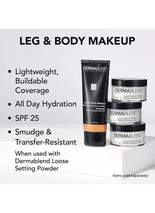 Leg and Body Makeup Foundation with SPF 25, 45W Tan Honey, 3.4 Fl. Oz.