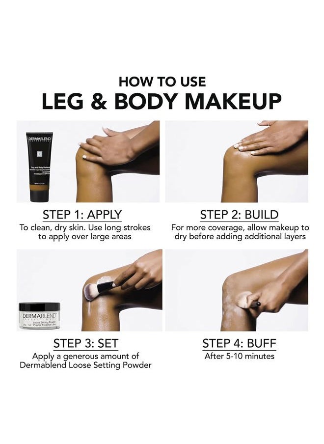 Leg and Body Makeup Foundation with SPF 25, 45W Tan Honey, 3.4 Fl. Oz.