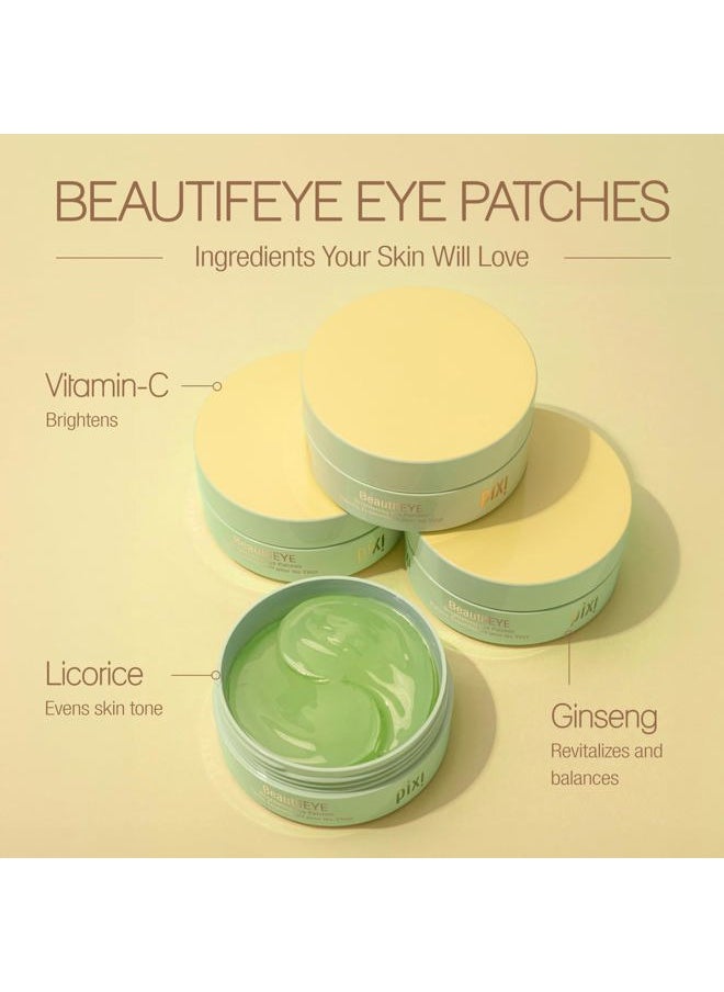 BeautifEYE Hydrogel Under-Eye Patches | Refreshing Eye Patches For Dark Circles | Brighten & Hydrate Under Eyes | 30 Pairs / 60 Patches