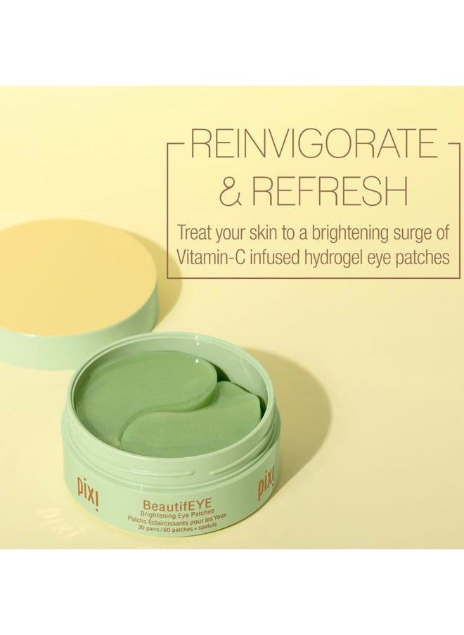 BeautifEYE Hydrogel Under-Eye Patches | Refreshing Eye Patches For Dark Circles | Brighten & Hydrate Under Eyes | 30 Pairs / 60 Patches