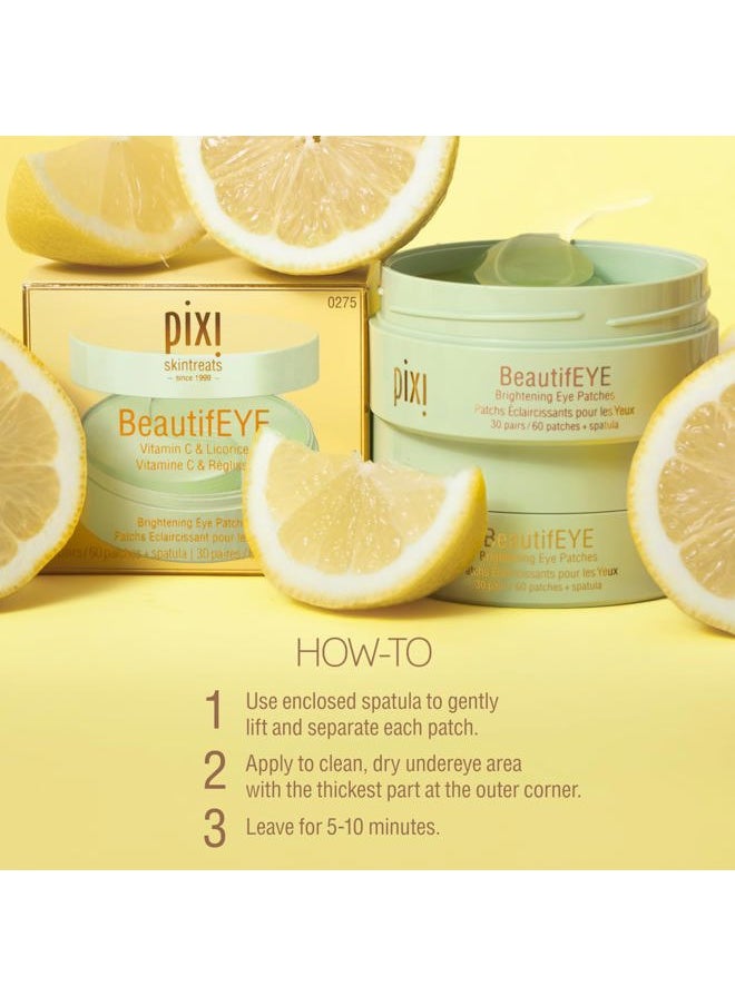 BeautifEYE Hydrogel Under-Eye Patches | Refreshing Eye Patches For Dark Circles | Brighten & Hydrate Under Eyes | 30 Pairs / 60 Patches