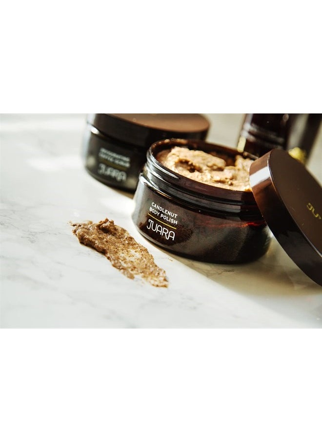 JUARA - Candlenut Body Polish | Invigorating Scrub | Deep Exfoliation | Smooth Rough Skin | Healing Hydration | Cruelty Free, Paraben, Sulfate Free, Vegetarian | 7.5 oz