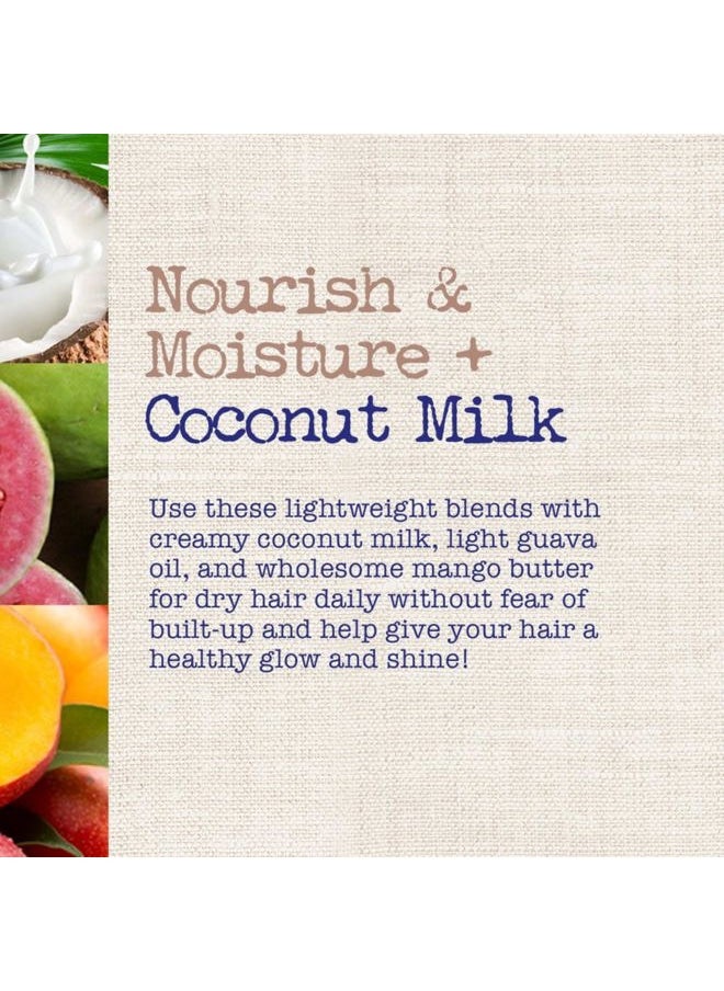 Nourish & Moisture + Coconut Milk Shampoo to Hydrate and Detangle Curly Hair, Lightweight Daily Moisturizing Shampoo, Vegan, Silicone & Paraben-Free, 13 fl oz