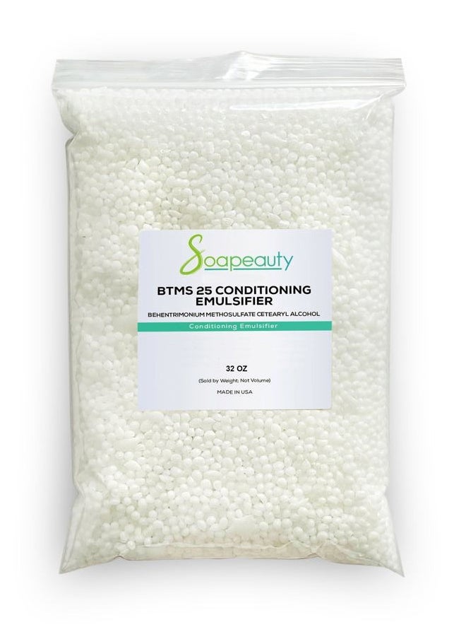 BTMS 25% - 32 oz - Behentrimonium Methosulfate Cetearyl Alcohol 25% Conditioning Emulsifier | Ingredient for Hair Care, Skin Care, Leave-in Treatment Products | 32 oz