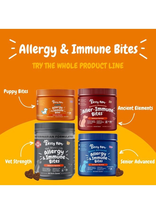 Dog Allergy Relief- Dog Itching Skin Relief- Dog Probiotics for Itchy Skin and Itchy Ears- Dog Allergy Paw Relief- Dog Allergy Chews- Dog Itch Relief - Dog Skin Allergy Relief - Lamb - 90ct