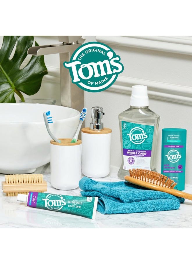 Whole Care Natural Toothpaste with Fluoride, Peppermint, 4 oz. 3-Pack (Packaging May Vary)