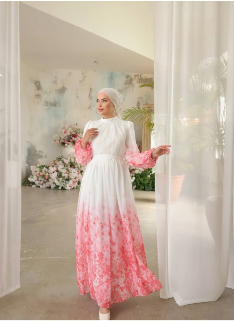 Elegant fully lined chiffon dress