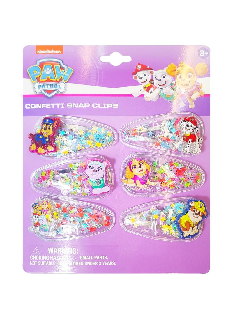 LUV HER 6pc Cute Hair Clips For Girls with Favorite Character Charms Magical Confetti Hair Clips for Kids Toddler Hair Accessories Ages 3