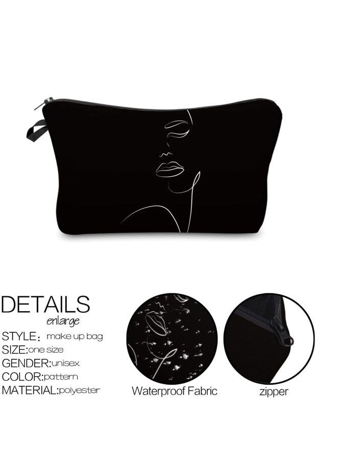 Makeup Case Small, Cosmetic Zipper Bag Waterproof for Purse Mini, Women Cute Traveling Accessories Pouch for Ladies Thanksgiving Christmas Gifts(D2-55884)