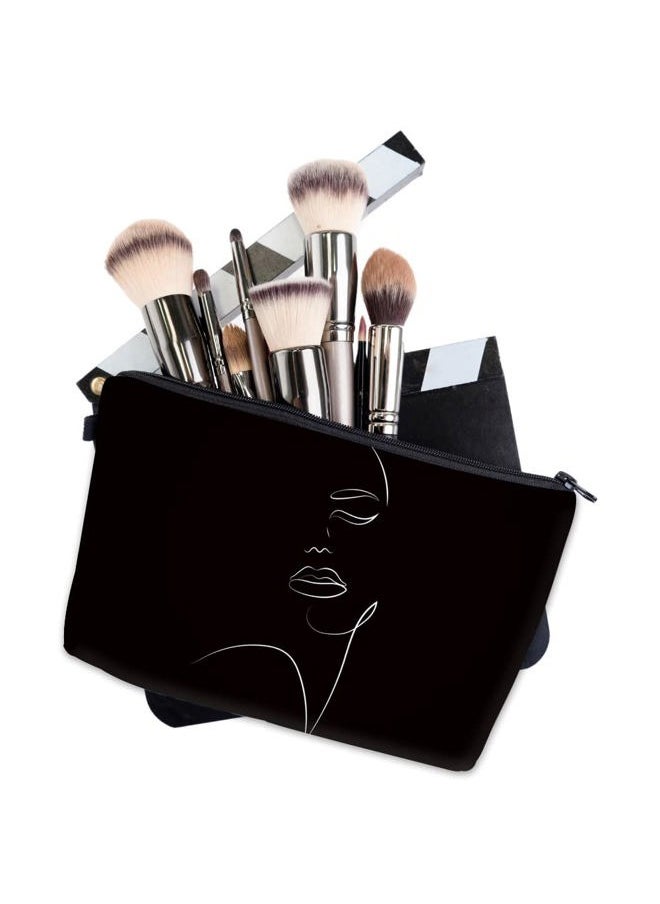 Makeup Case Small, Cosmetic Zipper Bag Waterproof for Purse Mini, Women Cute Traveling Accessories Pouch for Ladies Thanksgiving Christmas Gifts(D2-55884)