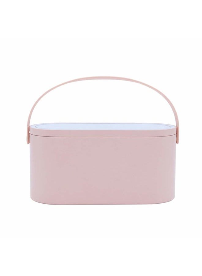 2025 Makeup Case with Mirror, Portable Cosmetics Box with LED Lighted Mirror for Bedroom, Travel, Multi-purpose Makeup Organizer Carrying Storage Case, Travel Size, Gift for Mom Ladies Girls