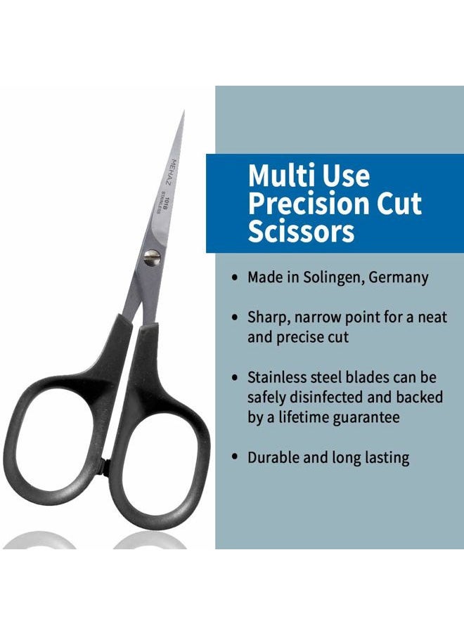 Precision Cut Stainless Steel Scissors to trim nails, brows, facial hair and split ends