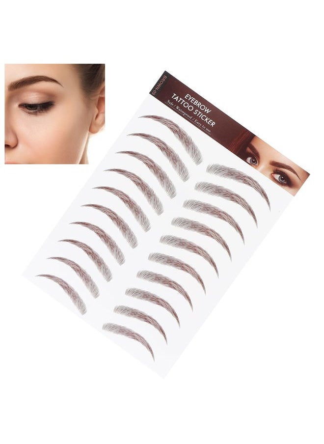 Eyebrow Transfers, Eyebrow Sticker Eyebrow Transfer Stickers Temporary Eyebrow for Women, Long Lasting False Tattoos Peel Off Instant Eyebrow for Women Girls