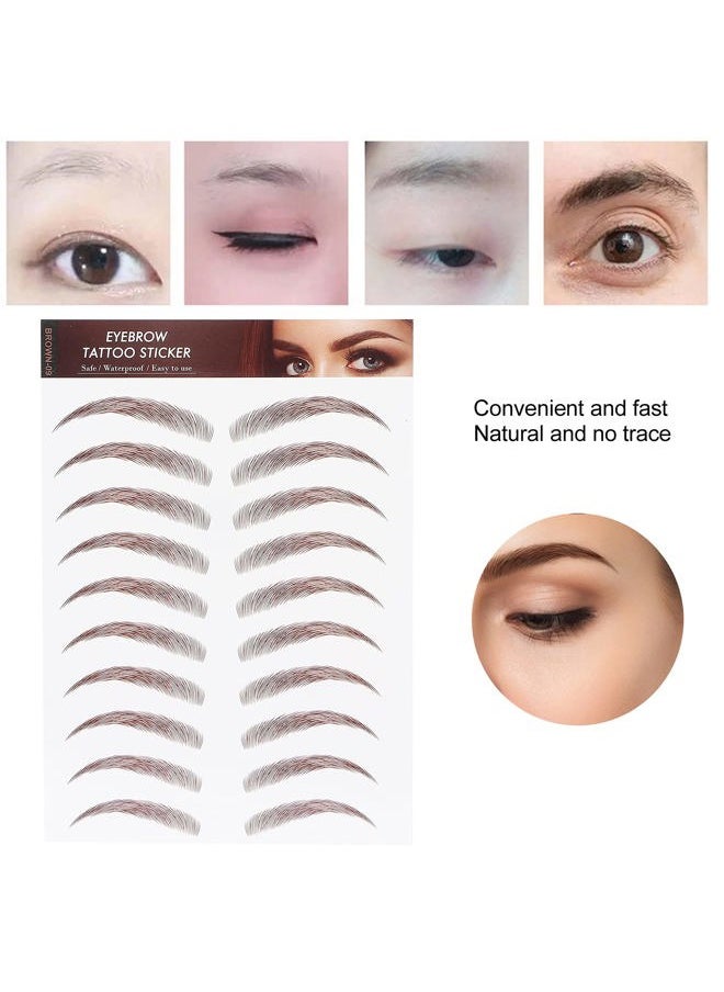 Eyebrow Transfers, Eyebrow Sticker Eyebrow Transfer Stickers Temporary Eyebrow for Women, Long Lasting False Tattoos Peel Off Instant Eyebrow for Women Girls