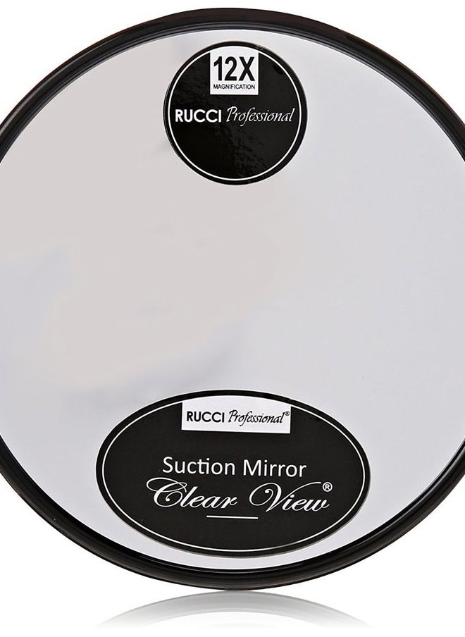 M870 Suction Cup Mirror, 12X, Black, 5-Inch Diameter