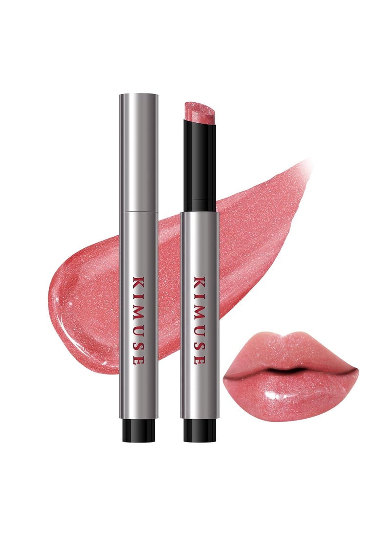 KIMUSE Lip Plumper Hydrating Korean Lip Gloss Click Tinted Lip Balm Solid Lipstick for Plumps  Moisturizes Longwearing Allinone Lip Plumping Gloss Balm