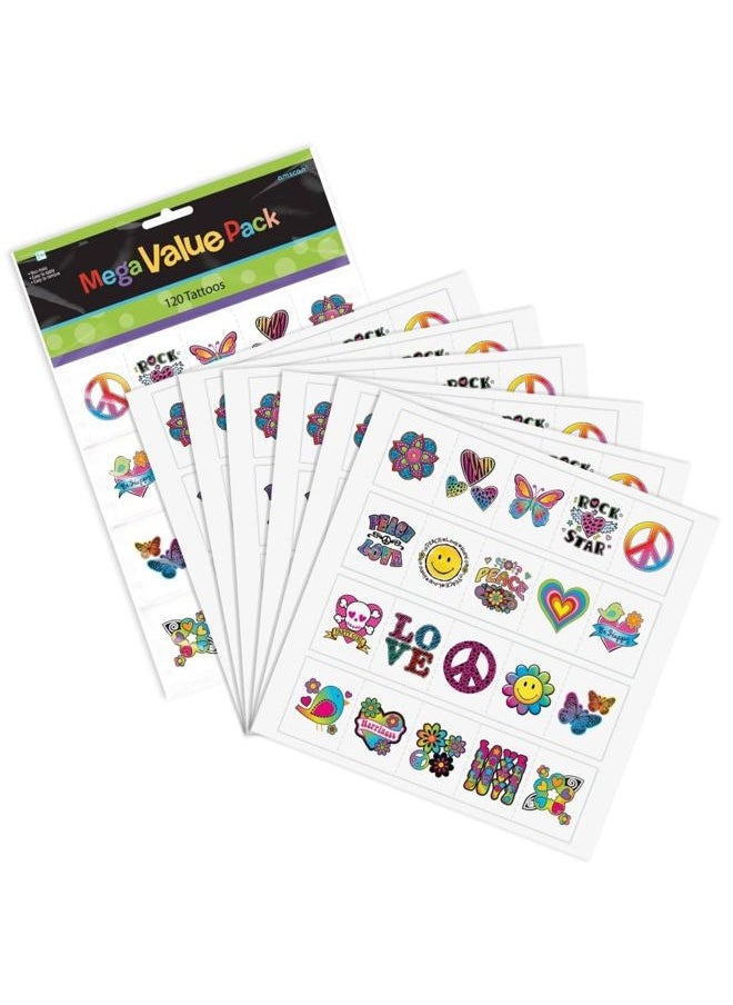 Multicolor Tween Tattoo Mega Value Pack Favors - 12.125