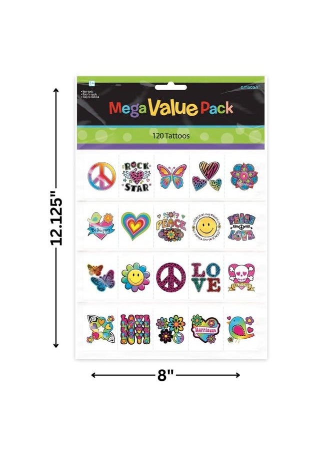 Multicolor Tween Tattoo Mega Value Pack Favors - 12.125