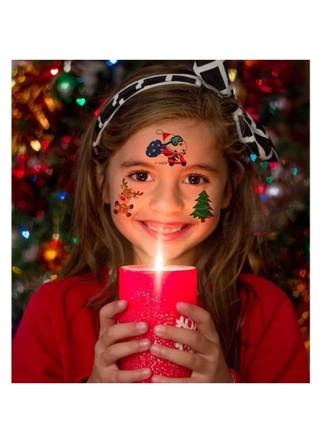 240 PCS Christmas Temporary Tattoos for Kids, 20 Sheets Christmas Holiday Fake Tattoos for Girls Boys Xmas Party Gifts Crafts Decoration