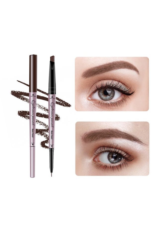 Eyebrow Pencil Double Ended, Waterproof Natural Brow Enhancing Pen, Long lasting Eye Makeup, Pack of 1, Light Brown