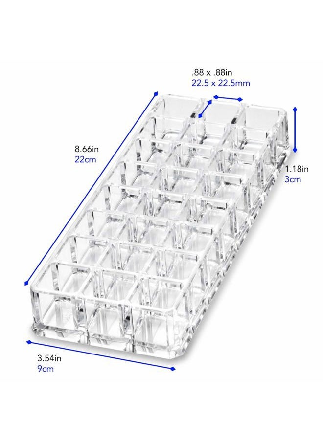byAlegory Acrylic Lipstick & Acrylic Lip Gloss Organizer 48 Space Beauty Cosmetic Storage - Clear