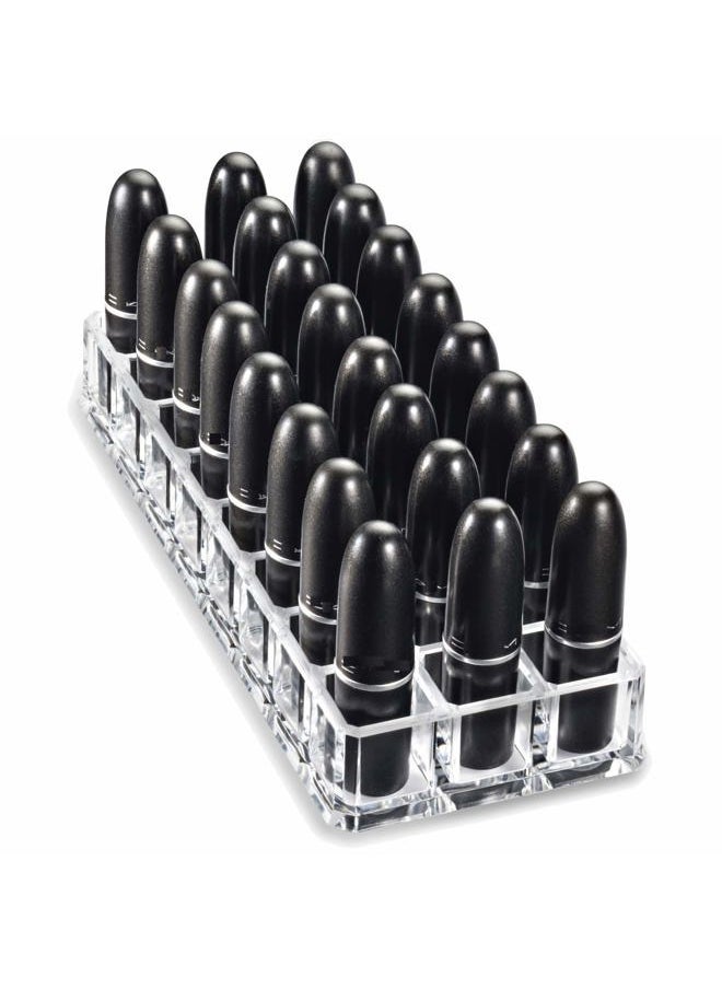 byAlegory Acrylic Lipstick & Acrylic Lip Gloss Organizer 48 Space Beauty Cosmetic Storage - Clear