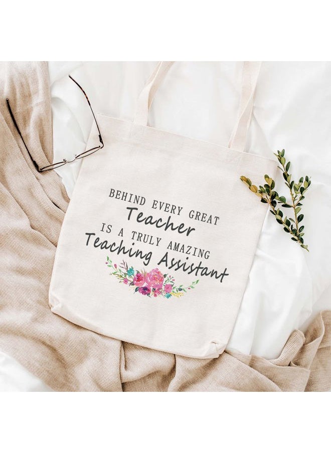 Teaching Assistant Gift Teacher's Aide Gift Teaching Assistant Zipper Pouch Cosmetics Bag Appreciation Gift (AMAZING Teaching Assistant tote), Talk Less Smile More