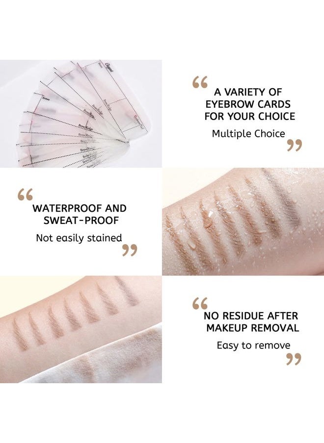 6 Pcs Pull Cord Peel-off Eyebrow Pencil Tattoo Makeup and Microblading Supplies Set for Marking, Filling and Outlining, Waterproof and Durable Permanent Eyebrow Liner -Dark Brown