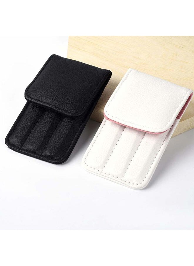 3Pcs Professional Stainless Steel Eyebrow Hair Removal Tweezer Set Brow Remover Tweezer Clips Beauty Tools with PU Leather Travel Case for Women and Girls, Pink