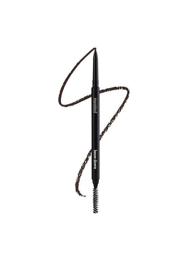 Waterproof Eyebrow Pen with Brush, Brow Pencil & Lash Spoolies for Eyelash Extensions, Eye Brow Pencils for Women, Eyelash Brush & Spoolie Combo, Eyebrow Makeup Tool Set, Brow Down (Deep Brown)