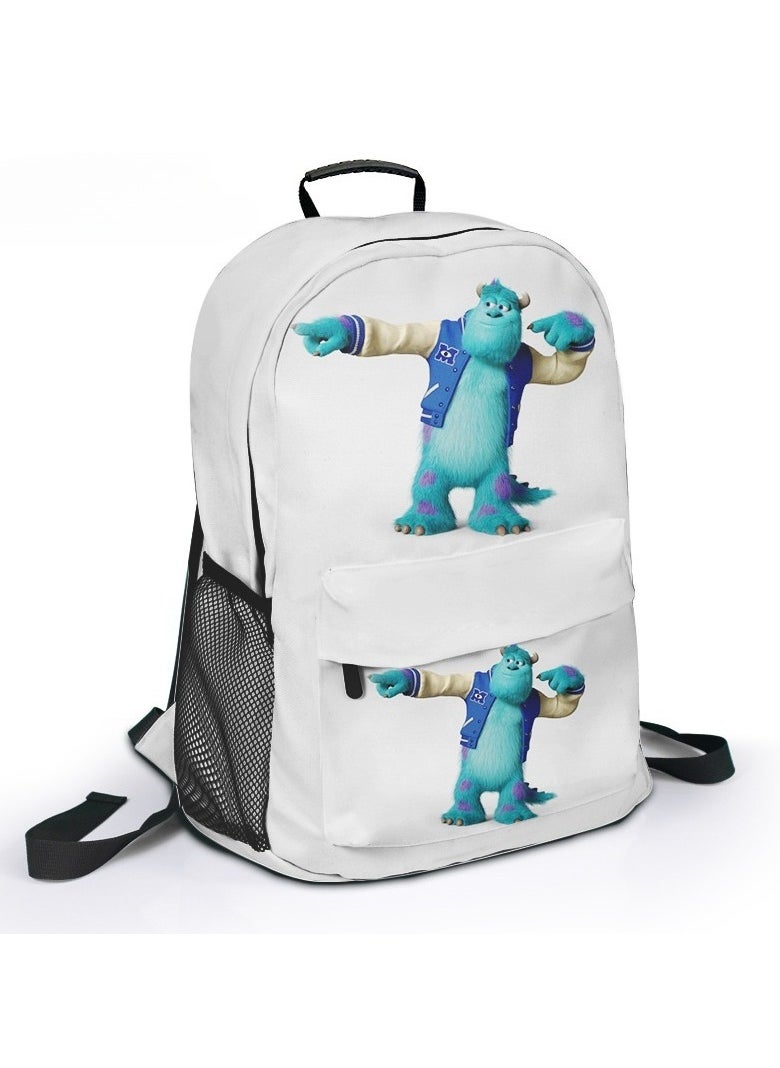 Monsters University Cartoon Backpack Expression Backpack Outdoor Backpack Student Bag 44*27*12cm