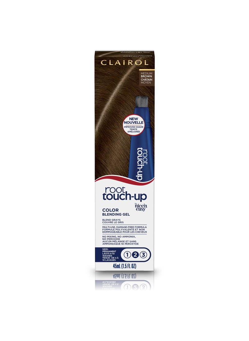 Clairol Root Touch-Up Semi-Permanent Hair Color Blending Gel, 5 Medium Brown, Pack of 1