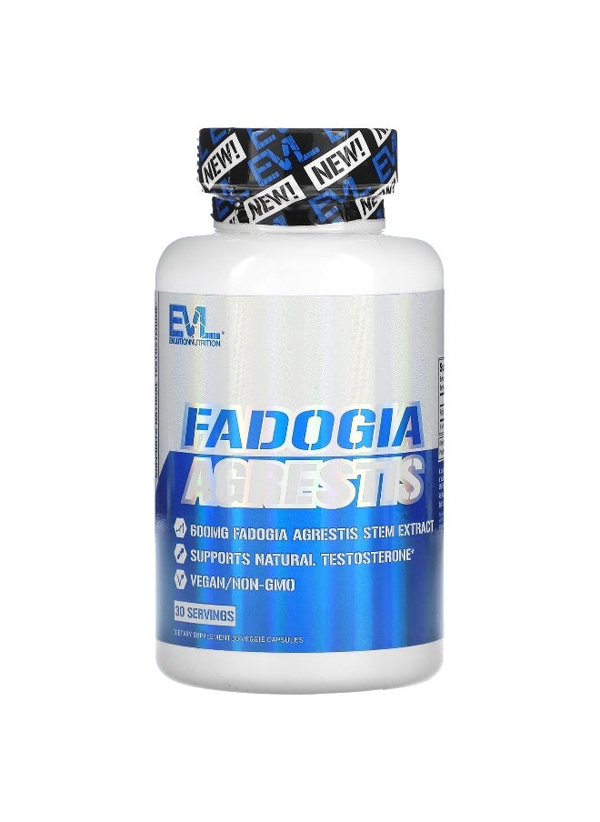 EVLution Nutrition, Fadogia Agrestis, 600 mg, 30 Veggie Capsules