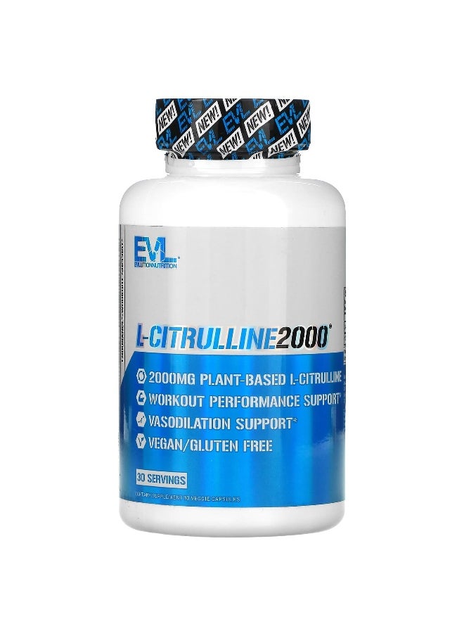 EVLution Nutrition, L-Citrulline2000, 2,000 mg, 90 Veggie Capsules (666 mg per Capsule)