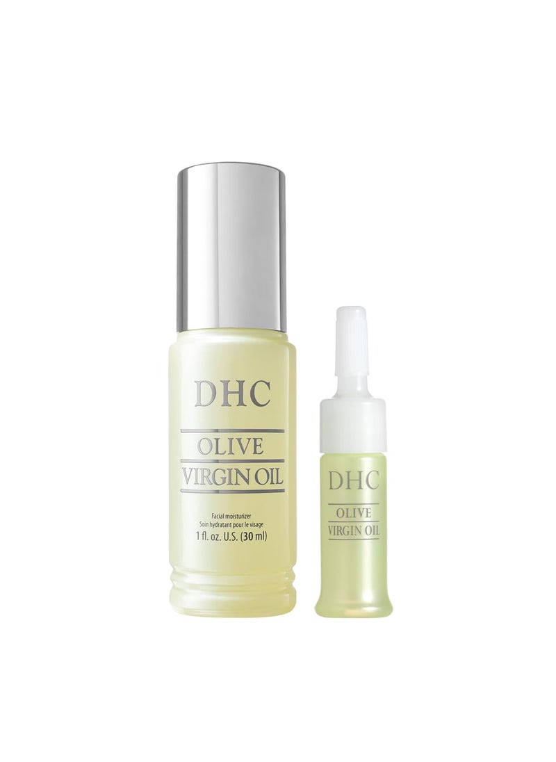 DHC Olive Virgin Oil and Olive Virgin Oil Mini Facial Moisturizer Hydrating Nourishing Lightweight Fragrance and Colorant Free All Skin Types 1 fl oz and 016 fl oz