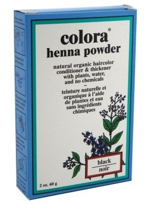 Colora Henna Powder Hair Color Black 2 Ounce (59ml) (2 Pack)