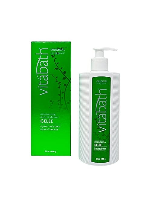 Vitabath Original Spring Green Moisturizing Bath & Shower Gel Wash Intoxicating Botanical Skin Rejuvenation, Hydrating Dry Skincare, Body Cleanser & Foaming Gelee - 21 oz