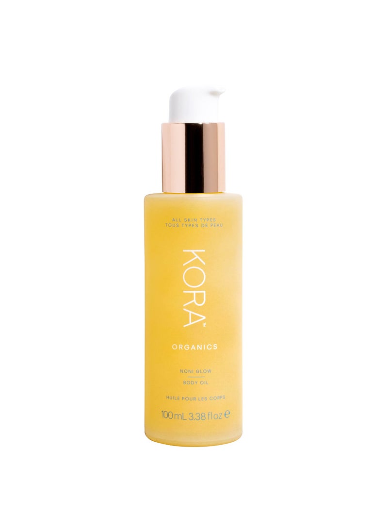 KORA Organics Noni Glow Body Oil, Nourish and Smooth Skin, Certified Organic, Cruelty Free, 3.38 oz