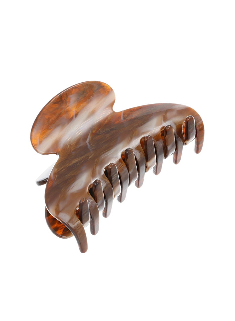 France Luxe Couture Jaw Hair Clip - Caramel Horn - French Medium Hair Clips - Claw Clip for Thick Hair - Cellulose Acetate Claw Clips