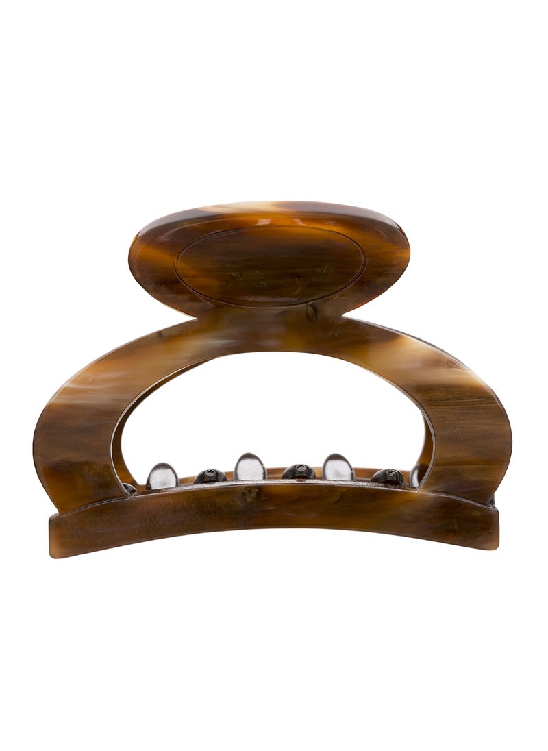 France Luxe Oval Cutout Jaw - Classic - Caramel Horn