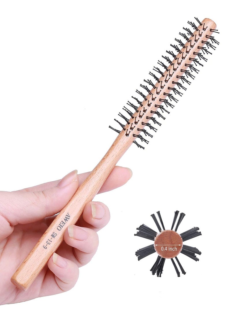 PERFEHAIR Small Round Brush for Short Hair, 1 Inch Mini Quiff Roller for Women and Men, Best for Thin Hair, Bangs, Beard, Styling, Lifting, Curling
